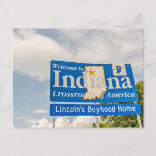 Lincolns Boyhood Zuhause - Willkommen beim Indiana Postkarte