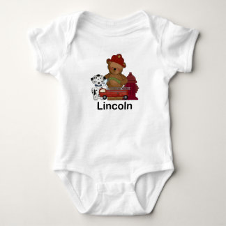 Lincolns kleiner Feuerbär Personalisierte Geschenk Baby Strampler