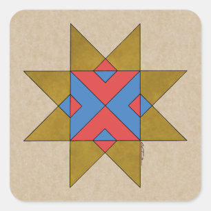 Lincolnshire Auseklis Witch Mark Quadratischer Aufkleber