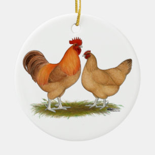 Lincolnshire Buff Chickens Keramikornament