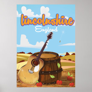 Lincolnshire England Vintage Reiseplakat Poster