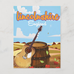 Lincolnshire England Vintage Reiseplakat Postkarte