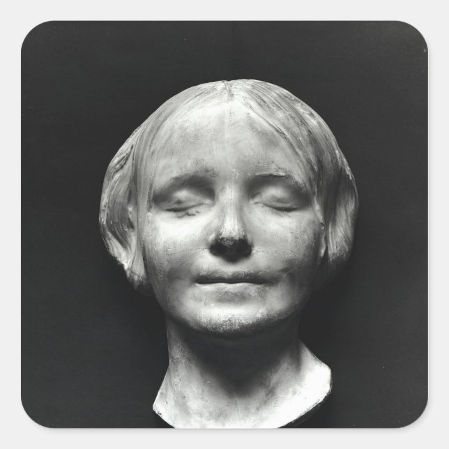 L'Inconnue de la Seine' Quadratischer Aufkleber (Vorderseite)