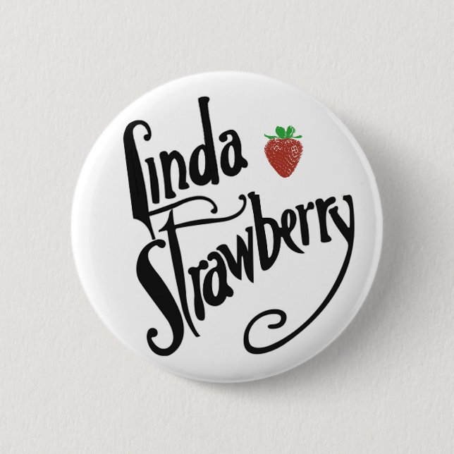 Linda-ErdbeerButton Button (Vorderseite)