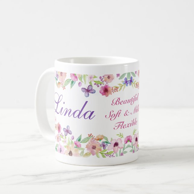 Linda Geschenke mit der Bezeichnung oder Ihrer Tas Kaffeetasse (Vorderseite Links)