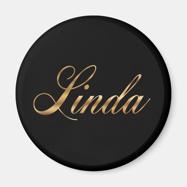 Linda Gold Design Letters Magnet (Vorne)