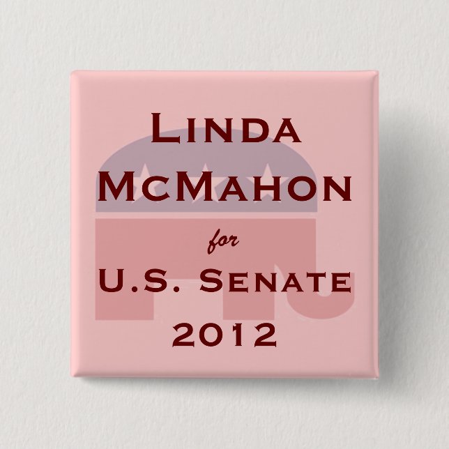 Linda McMahon für US-Senatsknopf Button (Vorderseite)