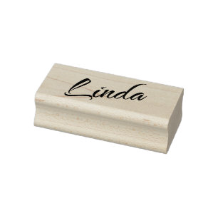 Linda Name Cursive dekorative Skript-Schriftart Gummistempel
