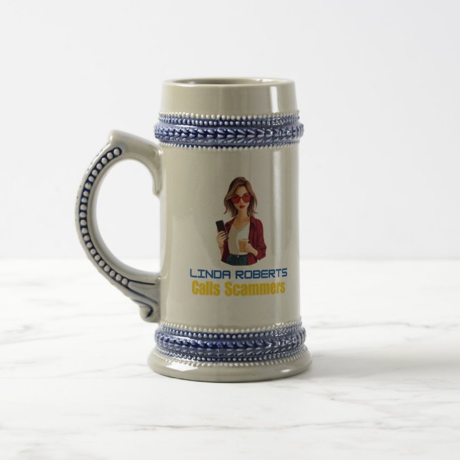 Linda Roberts ruft Scammers Oktoberfest Beer Tasse (Links)