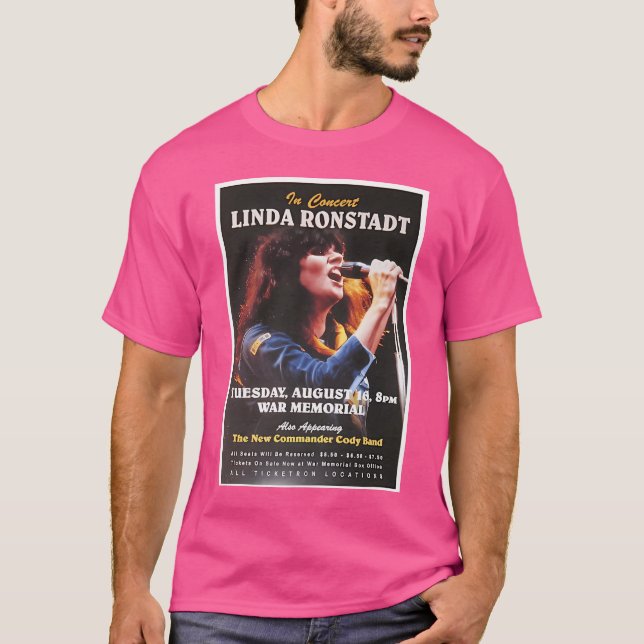 Linda Ronstadt im Konzert 70er T-Shirt (Vorderseite)