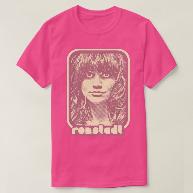 Linda Ronstadt Retro 70er Style Fan Art Design T-Shirt (Design vorne)