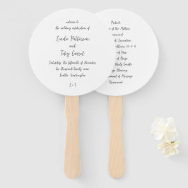 Linda Simple Modern Wedding Program Fächer