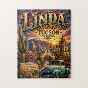 Linda Tucson Arizona Personalisierte Südwestliche Puzzle