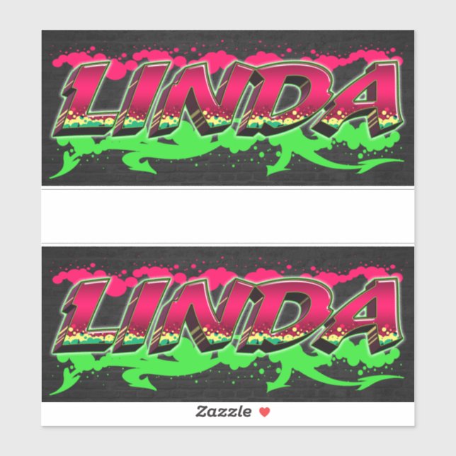 Linda Vorname Name Graffiti Aufkleber Sticker (Blatt)