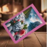 Lindas Herz unter den Bergen Tri-fold Geldbeutel<br><div class="desc">Ein herzförmiger Stein mit dem Namen Linda,  umgeben von Rose,  eingebettet in sanfte,  weiße Steine auf einem Seeufer.</div>