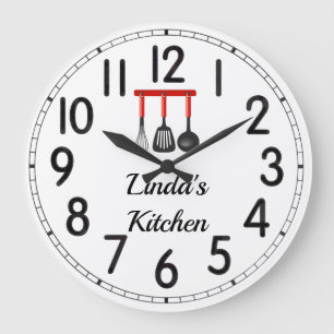 Linda's Kitchen Large Clock Große Wanduhr