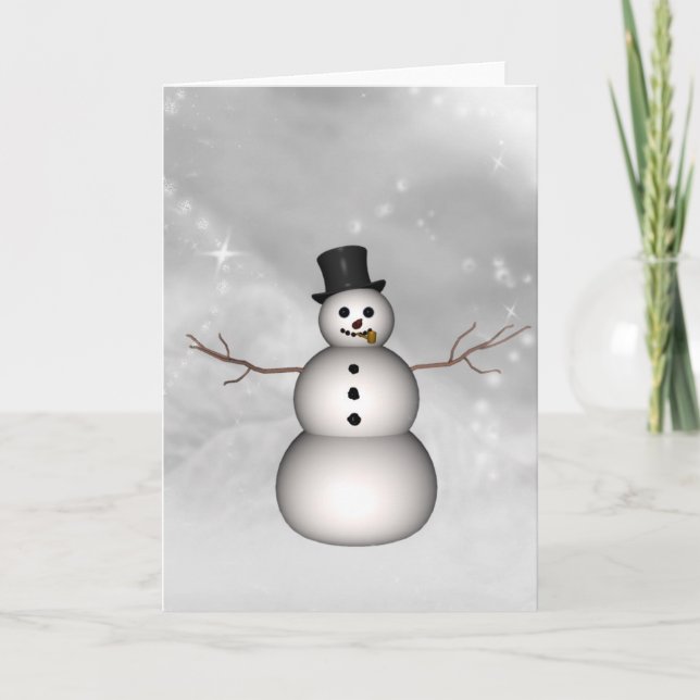 Lindas Schneemann Feiertagskarte (Vorderseite)