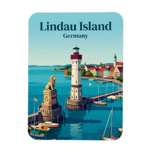 Lindau Insel Deutschland Magnet