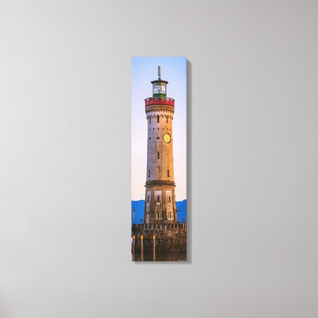 Lindau Lighthouse Harbour View Vertikale Leinwand  (Vorderseite)