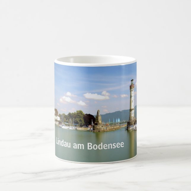 Lindau morgens Bodensee - Andenken-Tasse Kaffeetasse (Mittel)