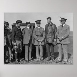 Lindbergh und Wright an der Wright-Feld-Fotografie Poster