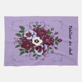 Linde de Cuisine Maßgeschneiderter Veilchenstrauß Geschirrtuch