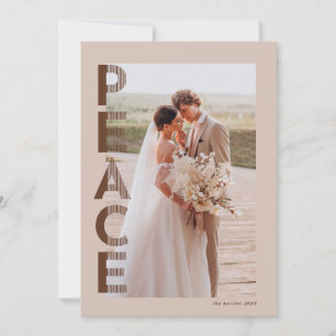 Linde Peace Holiday Fotokarte in Brown Feiertagskarte