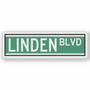 Linden Boulevard Sign Aufkleber