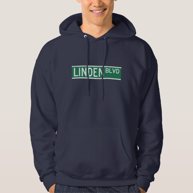 Linden Boulevard Sign Hoodie (Vorderseite)