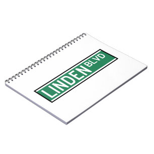 Linden Boulevard Sign Notizblock