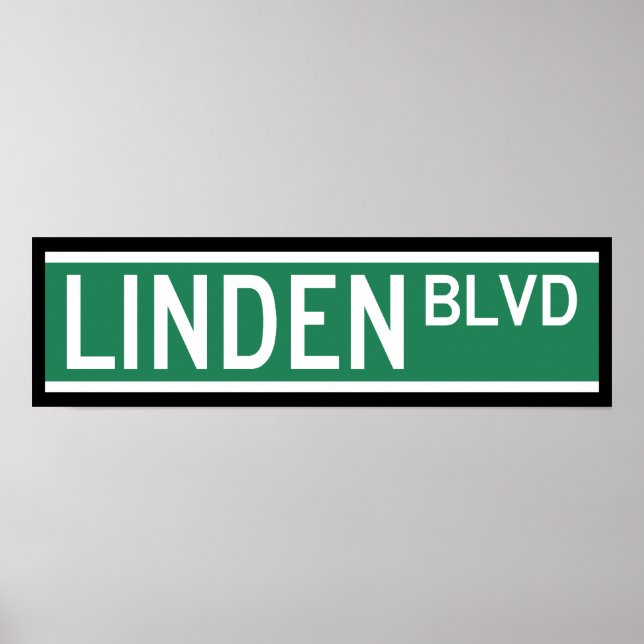 Linden Boulevard Sign Poster (Vorne)