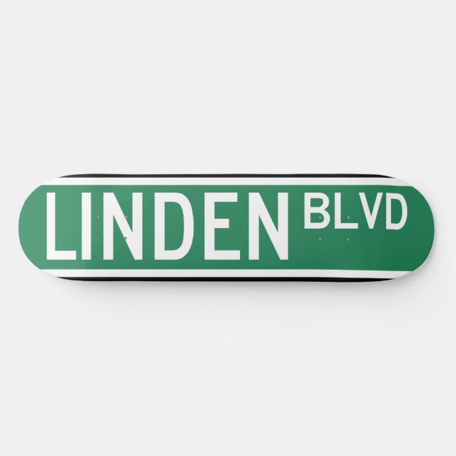 Linden Boulevard Sign Skateboard (Horizontal)
