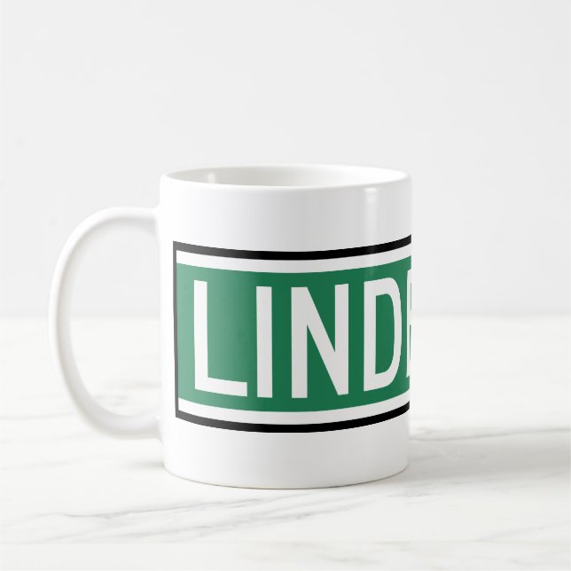Linden Boulevard Sign Tasse (Links)