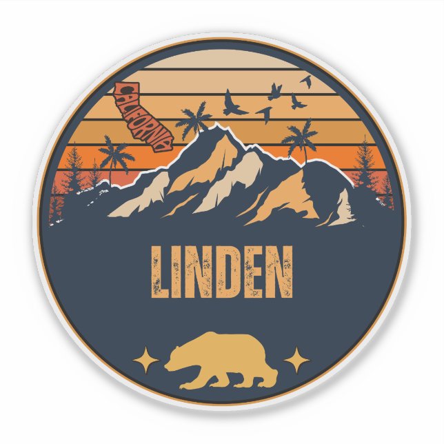 Linden, Kalifornien Aufkleber (Vorderseite)