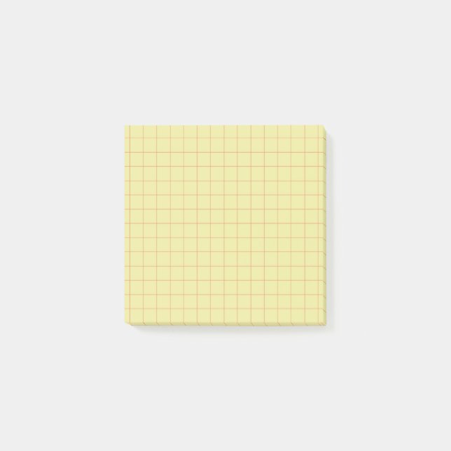 Lindgrün kariertes Muster Lebendiges Rasterdesign  Post-it Klebezettel (Vorderseite)