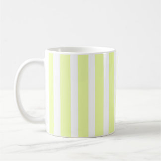 Lindgrün-weißer vertikaler Streifen Kaffeetasse