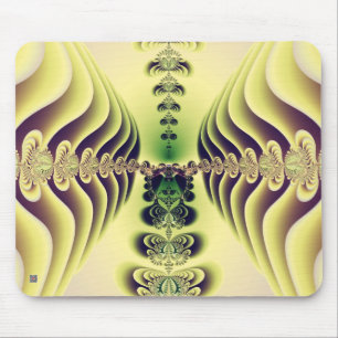 Lindgrüne fraktale Symmetrie abstrakte Kunst Mousepad