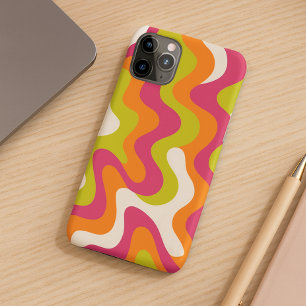 Lindgrüne Hot Pink Amorphe Formen Kunst Muster iPhone 16 Pro Max Hülle