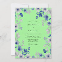Lindgrüne künstlerische florale Hochzeit