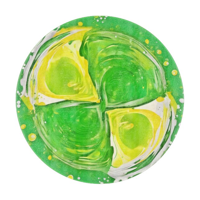 Lindgrüne Spirale Schneidebrett (Vorderseite)