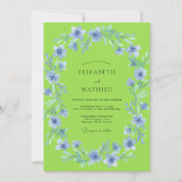 Lindgrüne zarte Blumenhochzeit