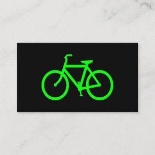 Lindgrünes Fahrrad Visitenkarte