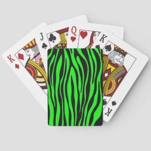 Lindgrünes Zebra Spielkarten