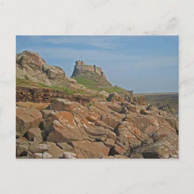 Lindisfarne Castle Holy Island England Postkarte (Vorderseite)