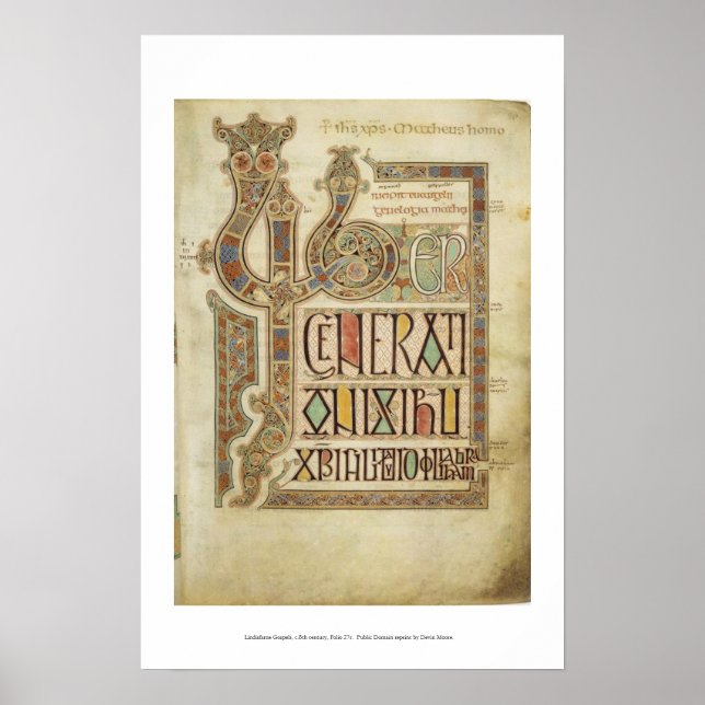 lindisfarne gospel pg. 27r poster (Vorne)