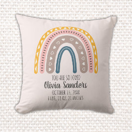 Lindo Arcoiris Boho Acuarela Multicolor Kissen