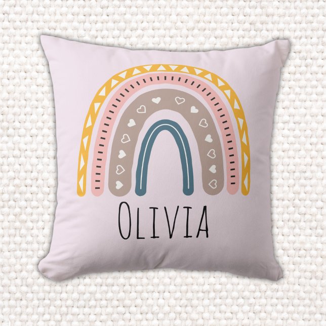 Lindo Arcoiris Boho Acuarela Multicolor  Kissen (Von Creator hochgeladen)