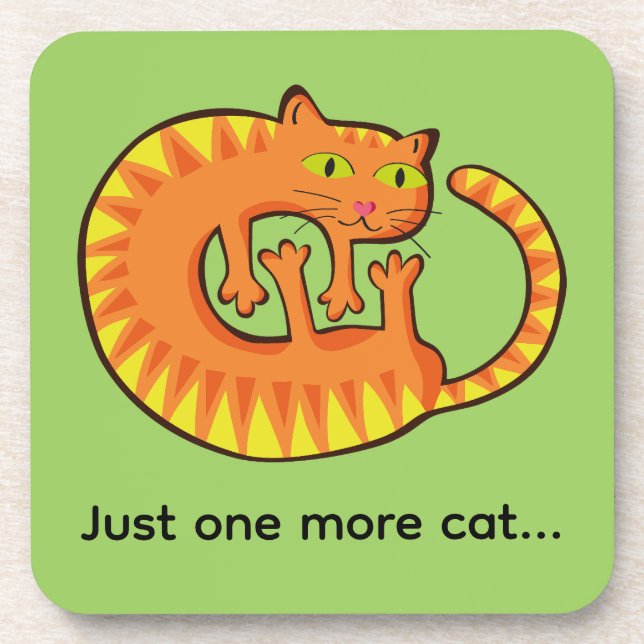 Lindo Gato, gato, gatito Getränkeuntersetzer (Vorderseite)
