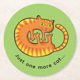 Lindo Gato, gato, gatito Runder Pappuntersetzer