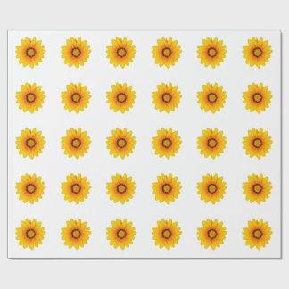 Lindo papel de presente flor Amarela Gazânia Geschenkpapier